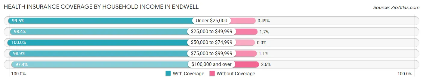 Health Insurance Coverage by Household Income in Endwell