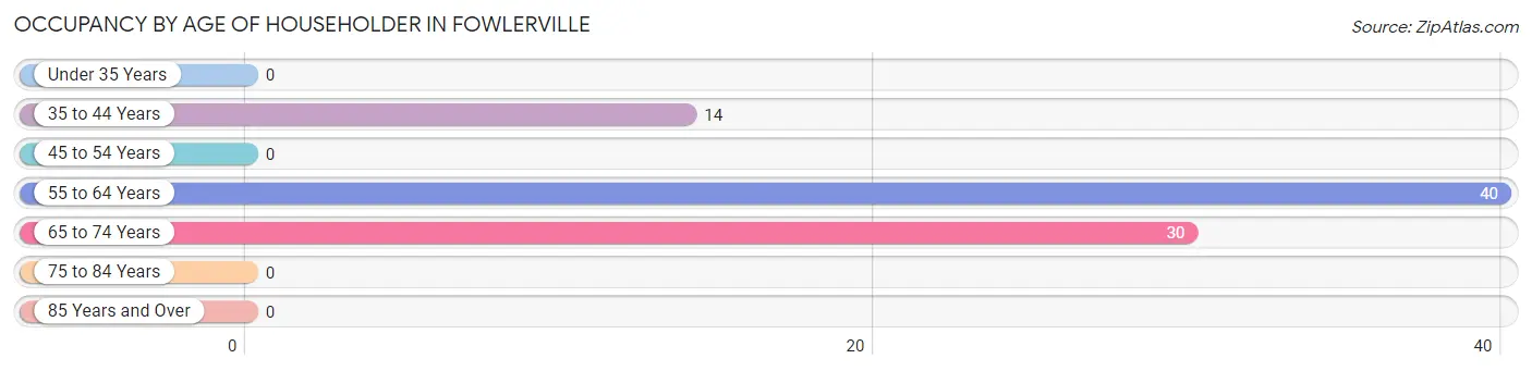 Occupancy by Age of Householder in Fowlerville