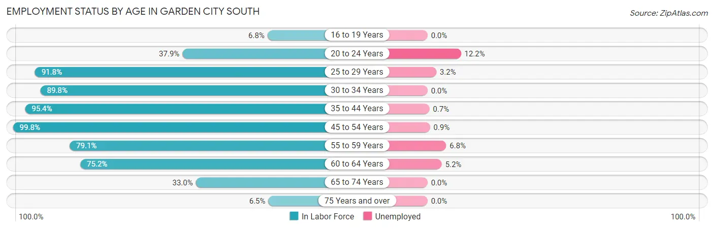 Employment Status by Age in Garden City South