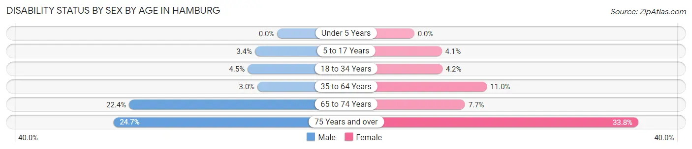 Disability Status by Sex by Age in Hamburg