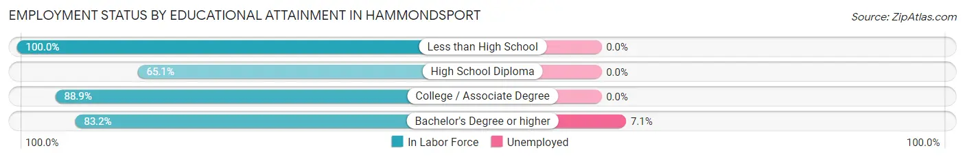 Employment Status by Educational Attainment in Hammondsport