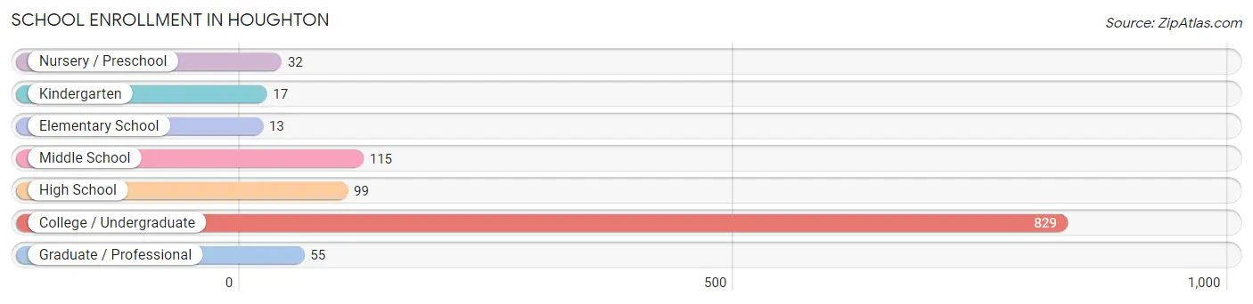 School Enrollment in Houghton