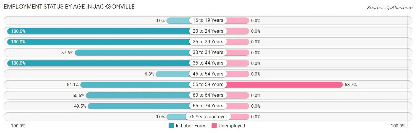 Employment Status by Age in Jacksonville
