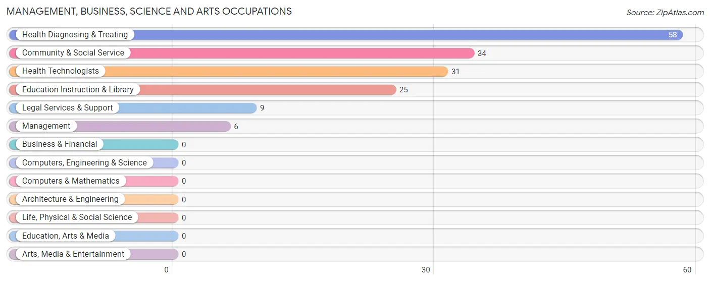 Management, Business, Science and Arts Occupations in Kauneonga Lake