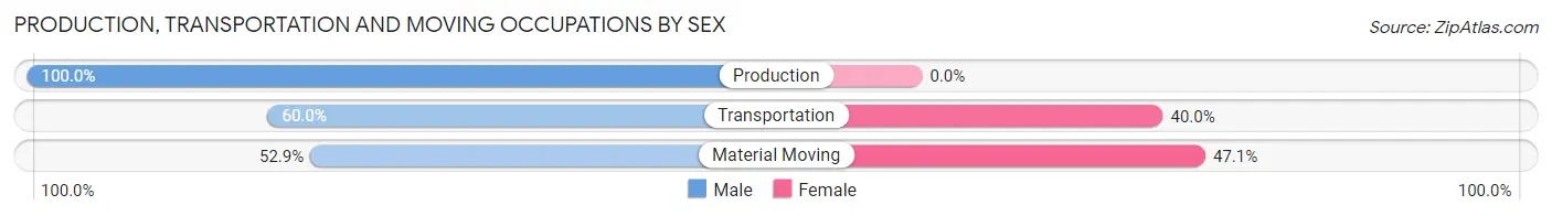 Production, Transportation and Moving Occupations by Sex in Lacona