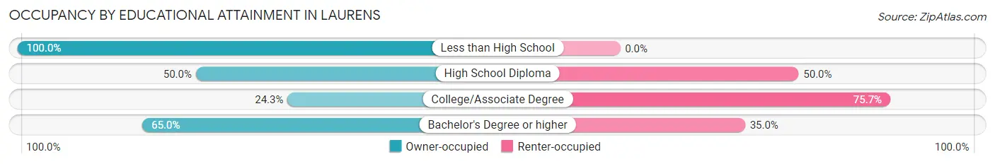 Occupancy by Educational Attainment in Laurens