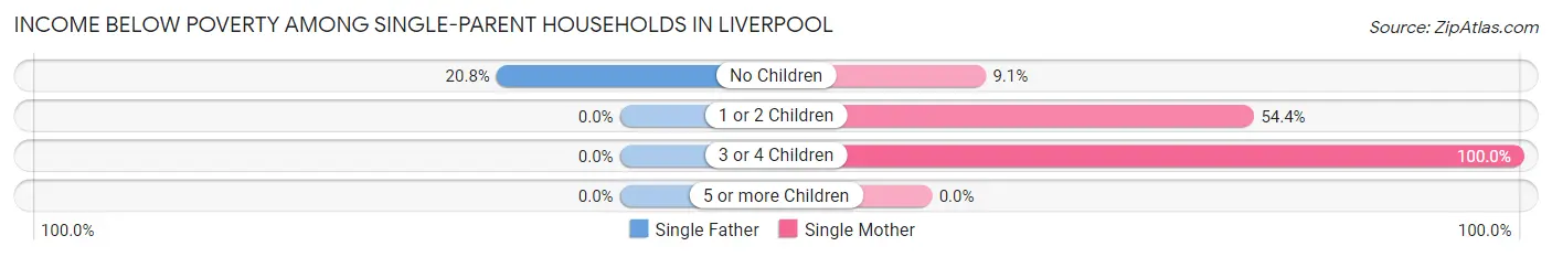 Income Below Poverty Among Single-Parent Households in Liverpool