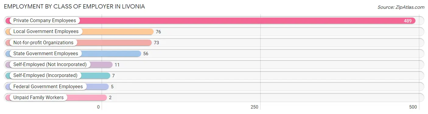 Employment by Class of Employer in Livonia