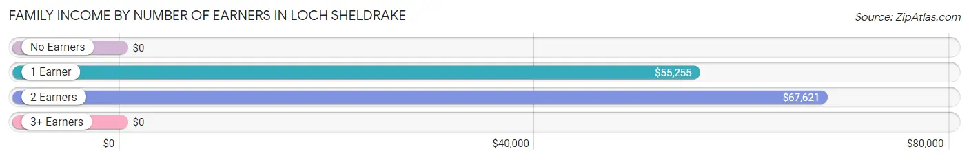 Family Income by Number of Earners in Loch Sheldrake