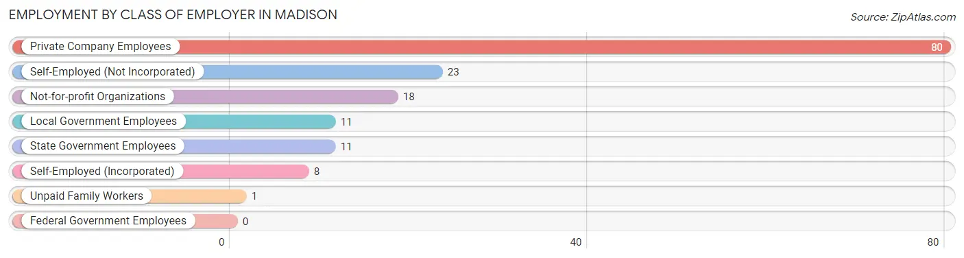 Employment by Class of Employer in Madison