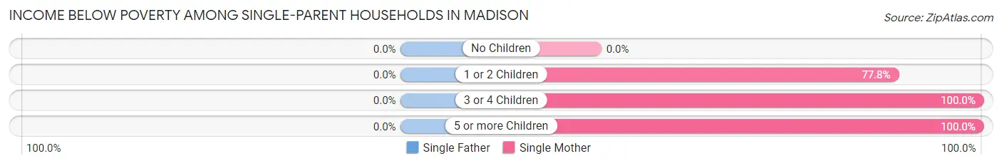 Income Below Poverty Among Single-Parent Households in Madison