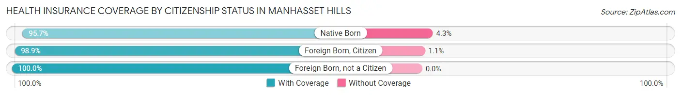 Health Insurance Coverage by Citizenship Status in Manhasset Hills