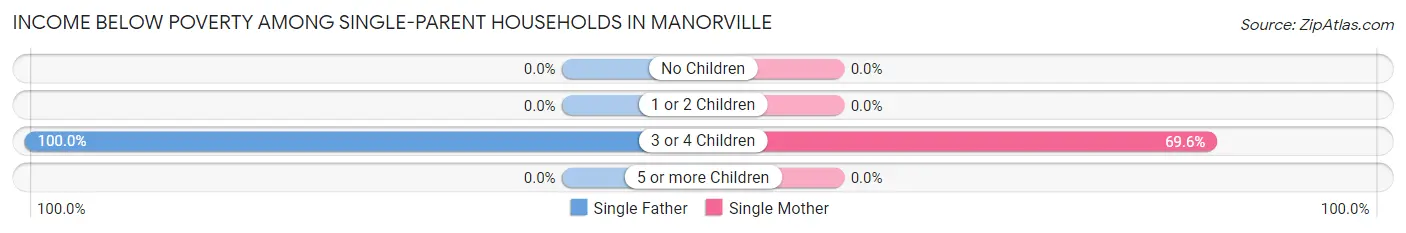 Income Below Poverty Among Single-Parent Households in Manorville