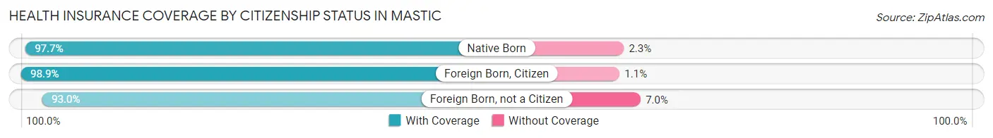 Health Insurance Coverage by Citizenship Status in Mastic