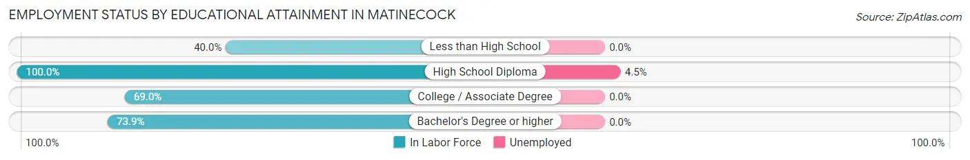 Employment Status by Educational Attainment in Matinecock