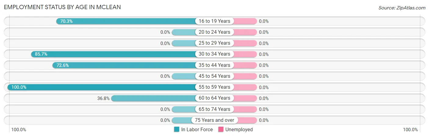 Employment Status by Age in McLean