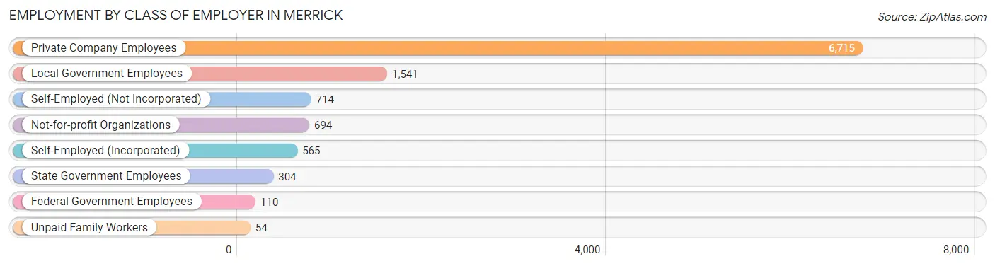 Employment by Class of Employer in Merrick