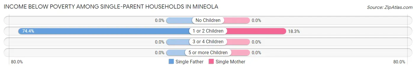 Income Below Poverty Among Single-Parent Households in Mineola