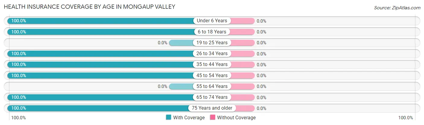 Health Insurance Coverage by Age in Mongaup Valley