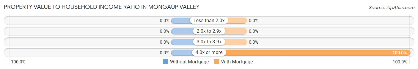 Property Value to Household Income Ratio in Mongaup Valley