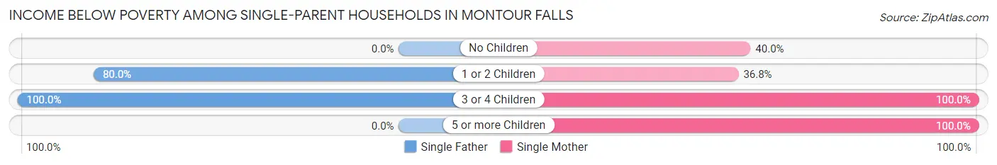 Income Below Poverty Among Single-Parent Households in Montour Falls