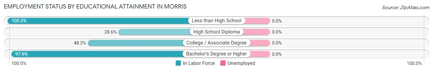 Employment Status by Educational Attainment in Morris