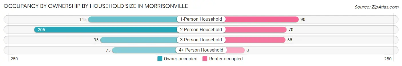 Occupancy by Ownership by Household Size in Morrisonville