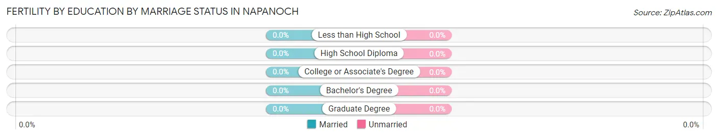 Female Fertility by Education by Marriage Status in Napanoch