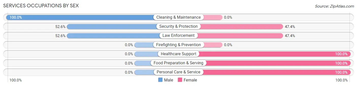 Services Occupations by Sex in Napanoch