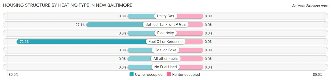 Housing Structure by Heating Type in New Baltimore