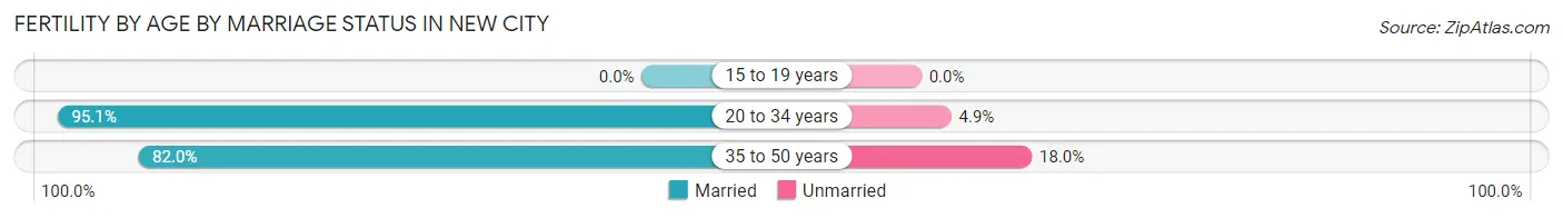 Female Fertility by Age by Marriage Status in New City
