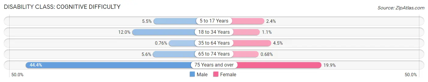 Disability in North Bellport: <span>Cognitive Difficulty</span>