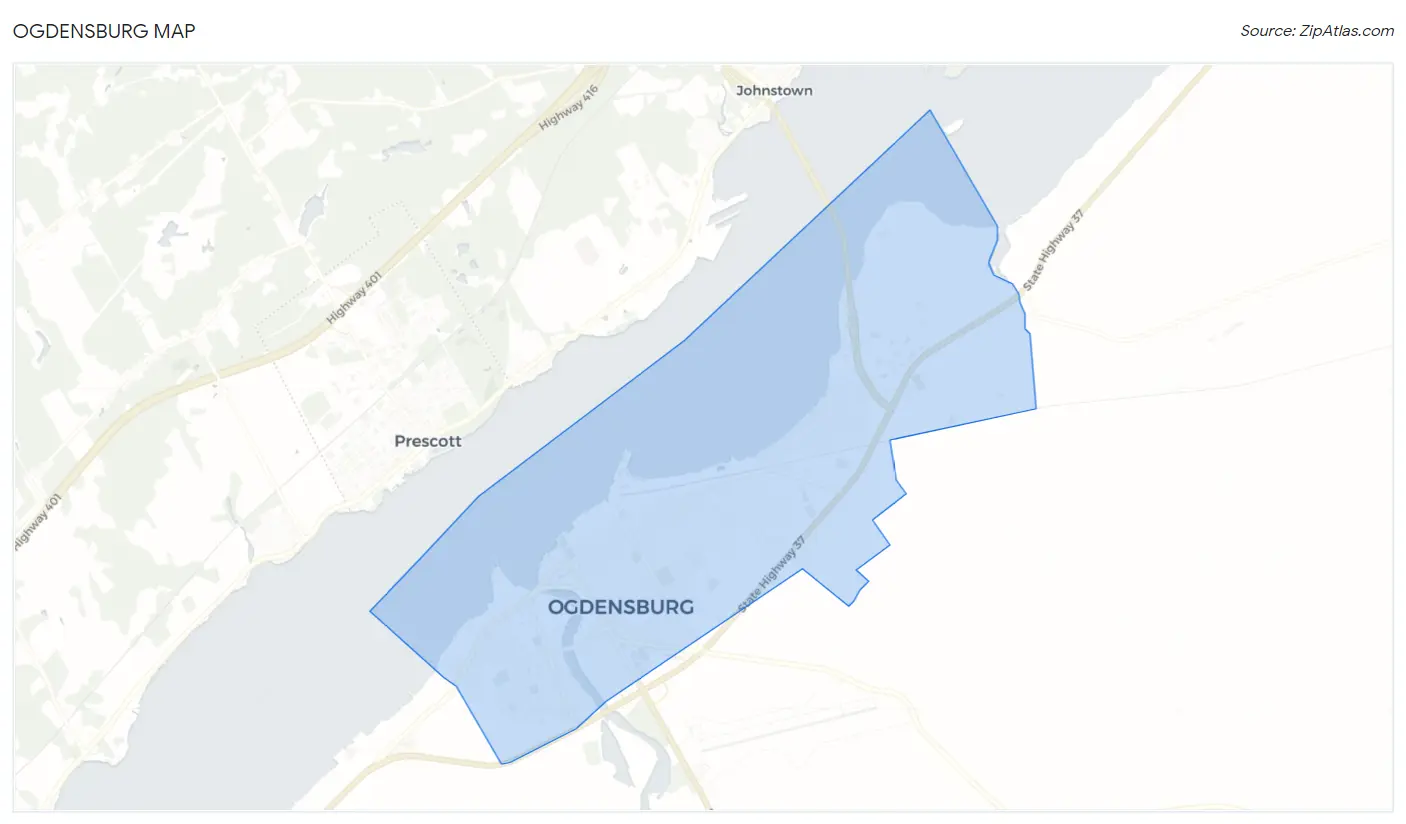 Ogdensburg Map