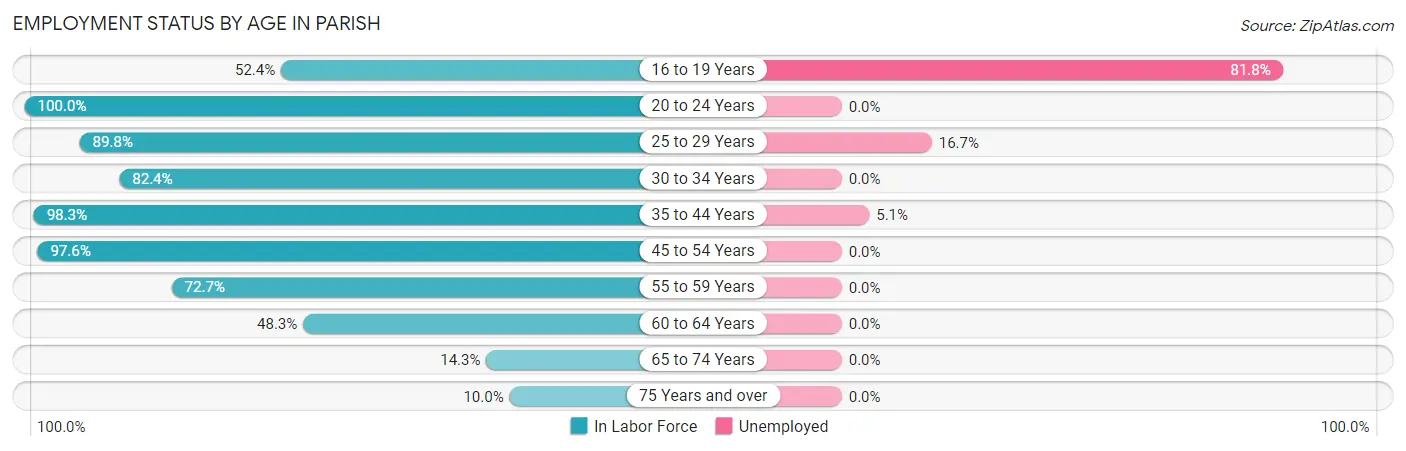 Employment Status by Age in Parish