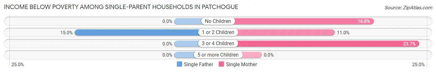 Income Below Poverty Among Single-Parent Households in Patchogue