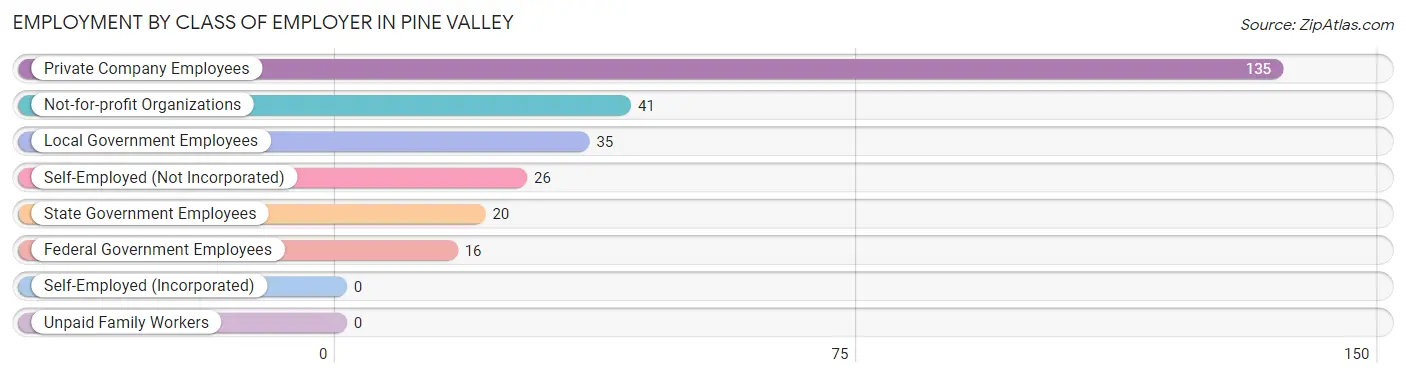 Employment by Class of Employer in Pine Valley