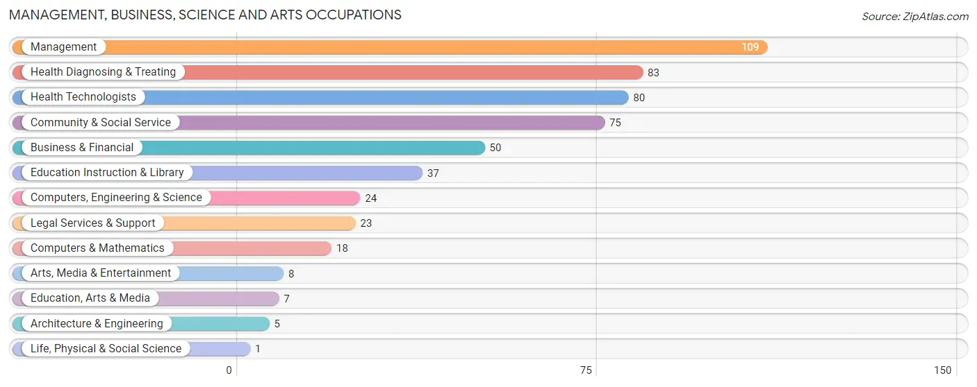 Management, Business, Science and Arts Occupations in Plandome Heights