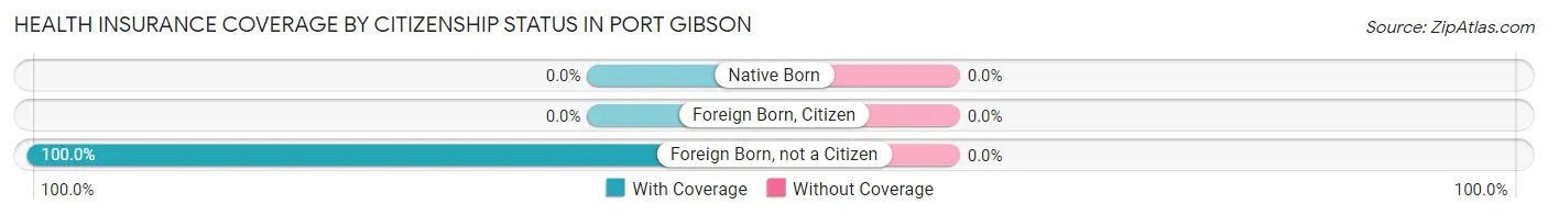 Health Insurance Coverage by Citizenship Status in Port Gibson