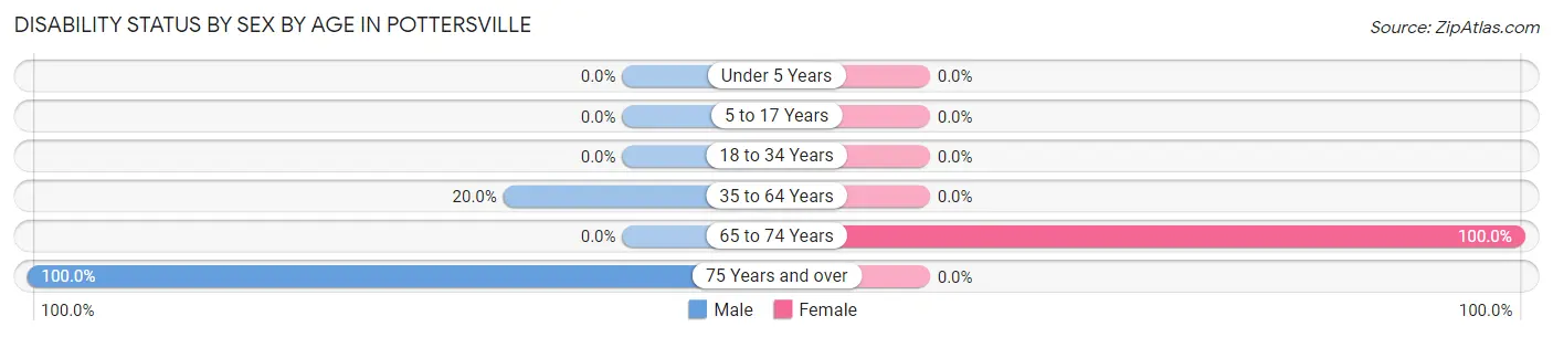 Disability Status by Sex by Age in Pottersville