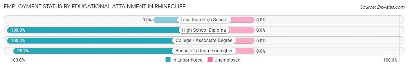 Employment Status by Educational Attainment in Rhinecliff