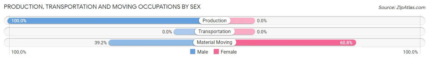 Production, Transportation and Moving Occupations by Sex in Rosendale