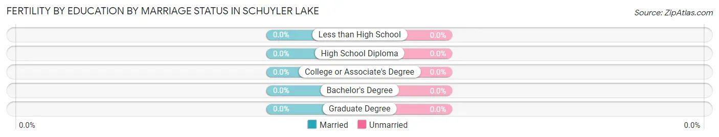 Female Fertility by Education by Marriage Status in Schuyler Lake