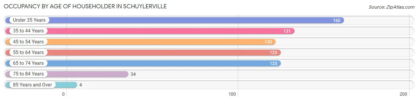 Occupancy by Age of Householder in Schuylerville