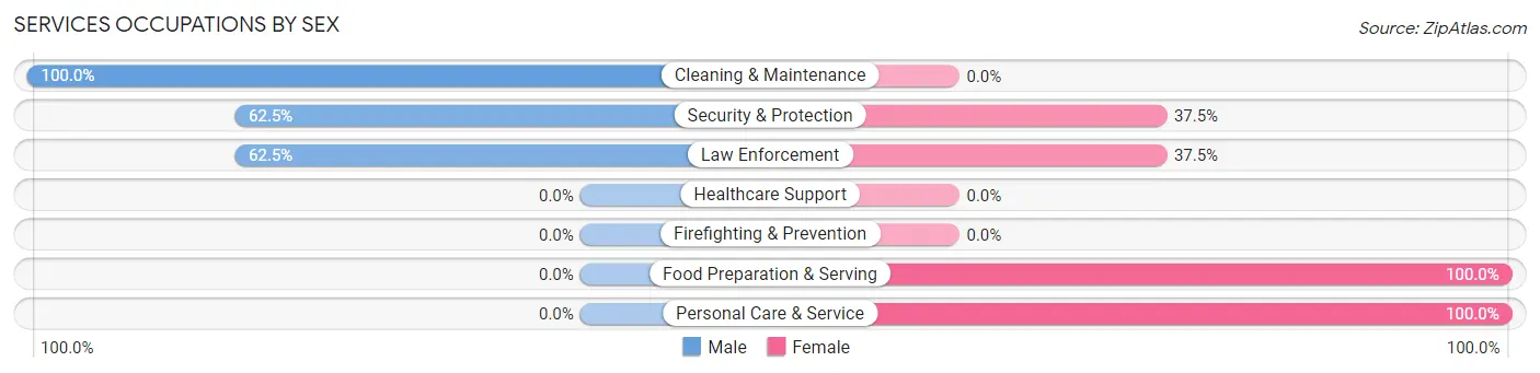 Services Occupations by Sex in Scio