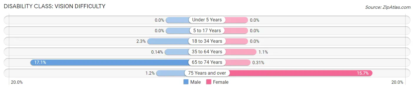 Disability in Seneca Falls: <span>Vision Difficulty</span>