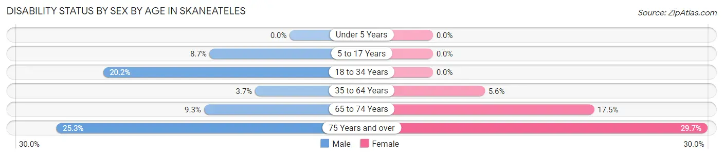 Disability Status by Sex by Age in Skaneateles