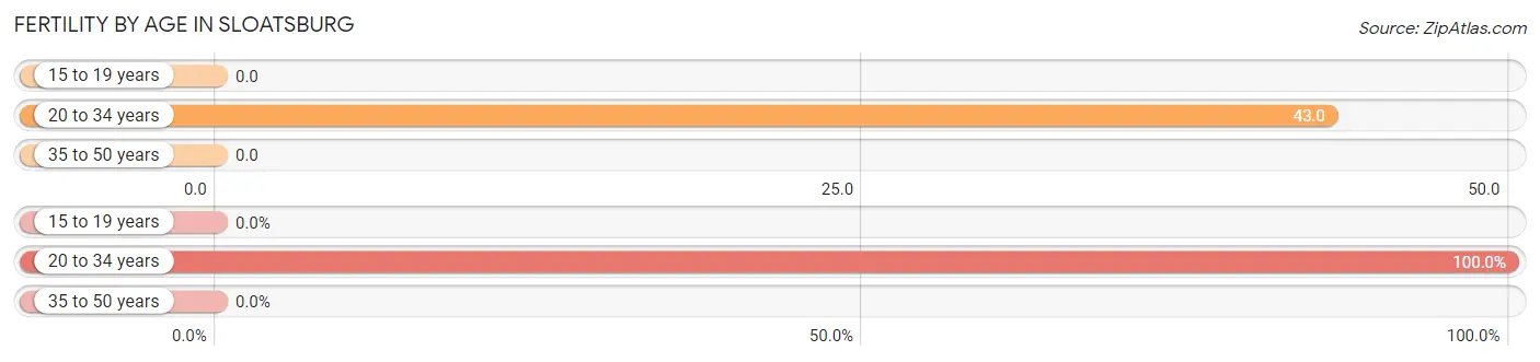 Female Fertility by Age in Sloatsburg