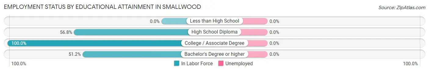 Employment Status by Educational Attainment in Smallwood