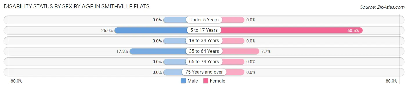 Disability Status by Sex by Age in Smithville Flats