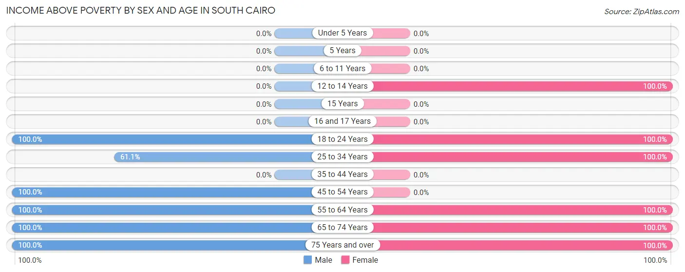 Income Above Poverty by Sex and Age in South Cairo